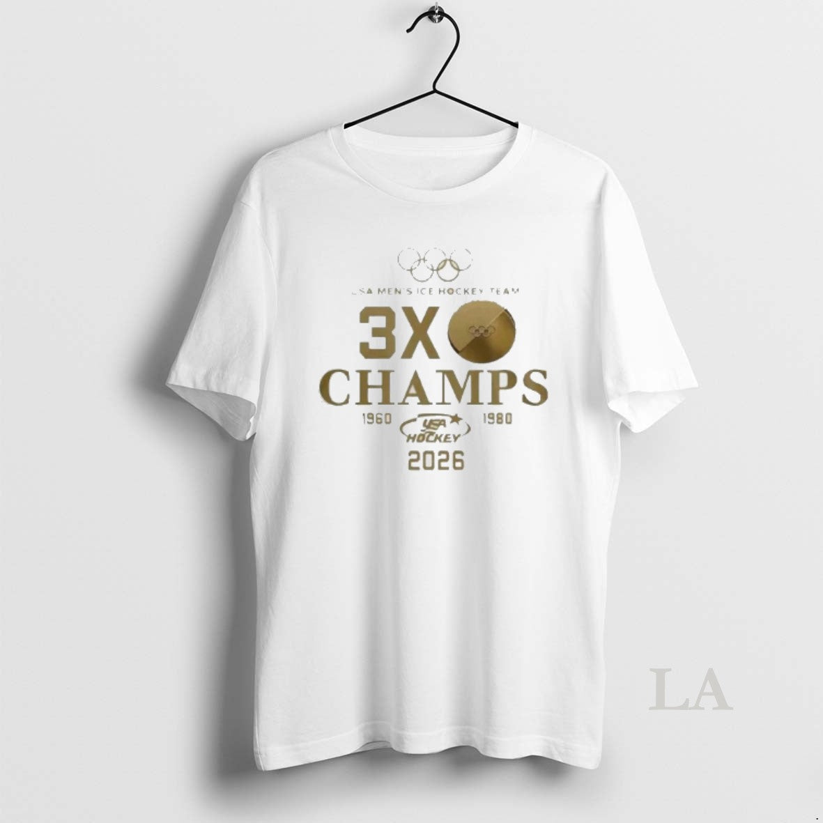 Original Usa Mens Ice Hockey Team 3x Champs 2026