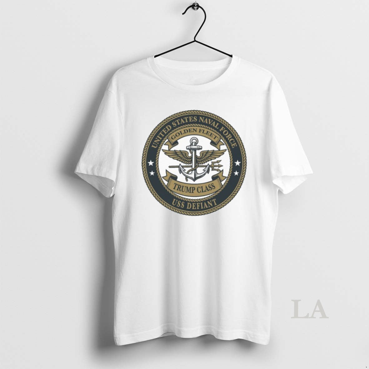 Original United States Naval Force Golden Fleet Trump Class Us Defiant Anchor Wings