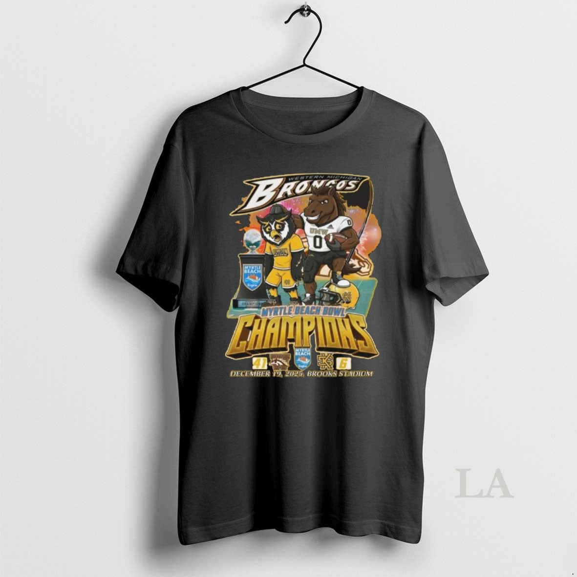 Original Western Michigan Broncos Myrtle Beach Bowl Champions 2025 Beat Kennesaw Mascot
