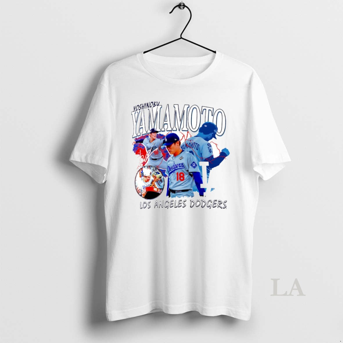 Original Yoshinobu Yamamoto Los Angeles Dodgers Graphic Circle