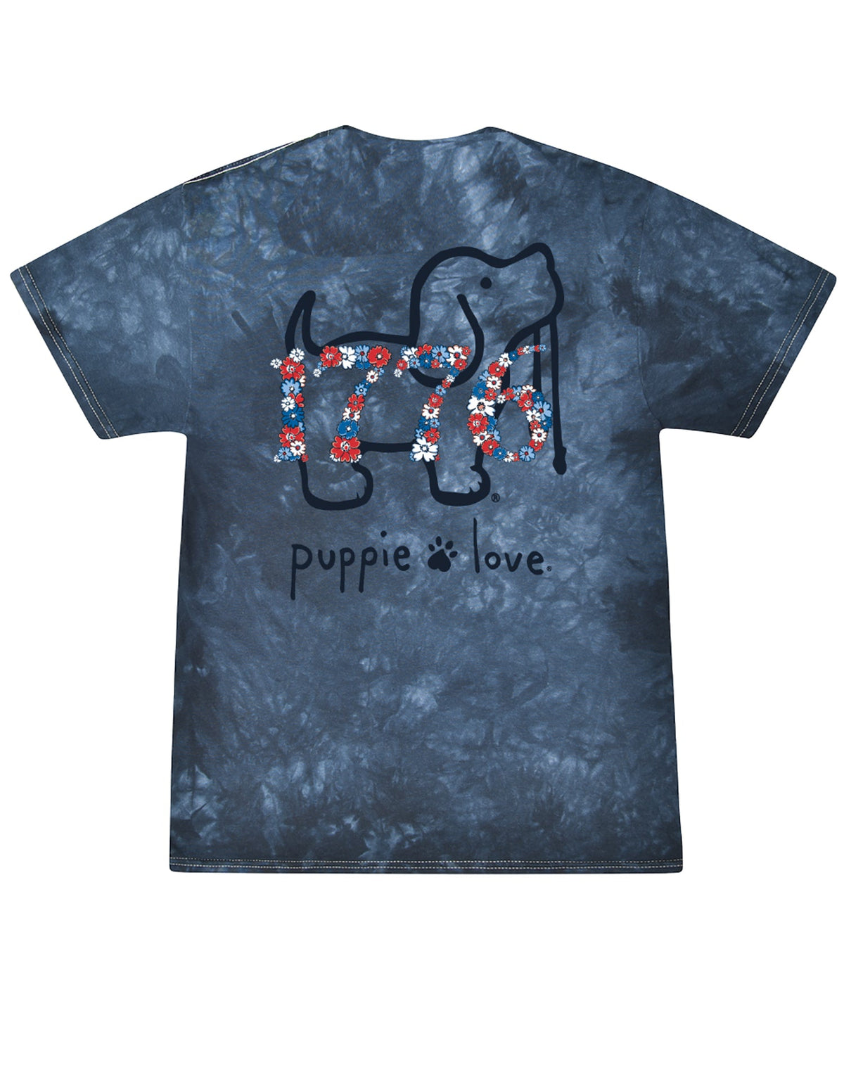 1776 FLOWERS PUP, ADULT SS CRYSTAL WASH