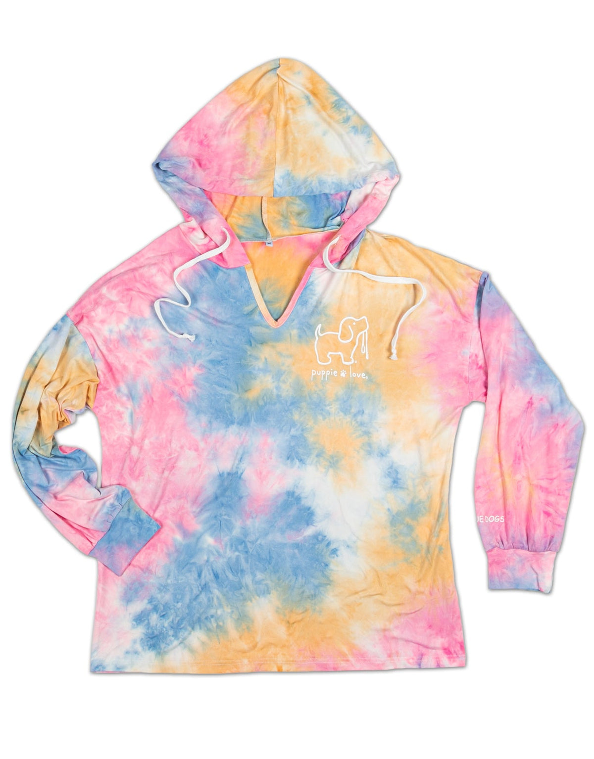 RAINBOW TIE DYE LOUNGE HOODIE