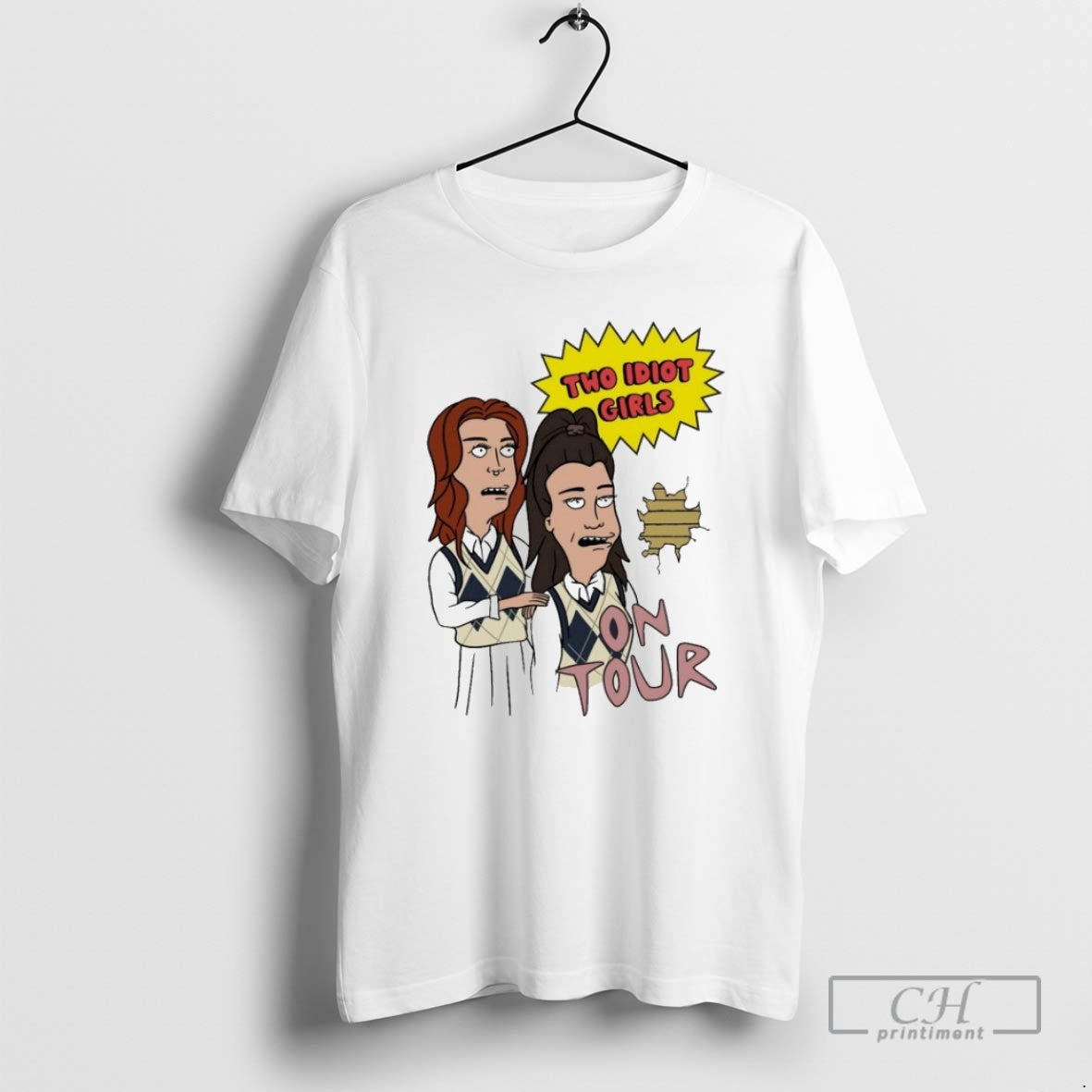 Premium Two Idiot Girls X Beavis And Butthead On Tour Shirt Sweater