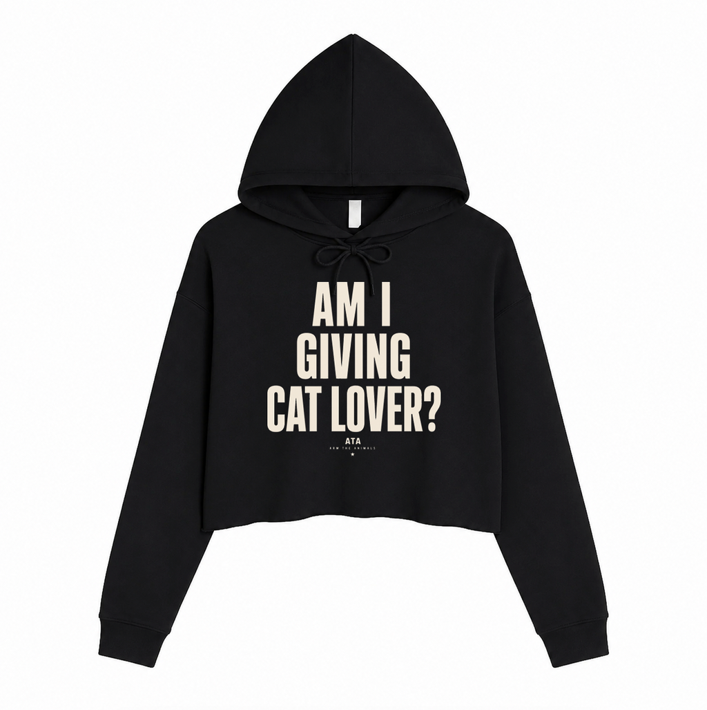 Women's | Giving Cat Lover | Crop Hoodie