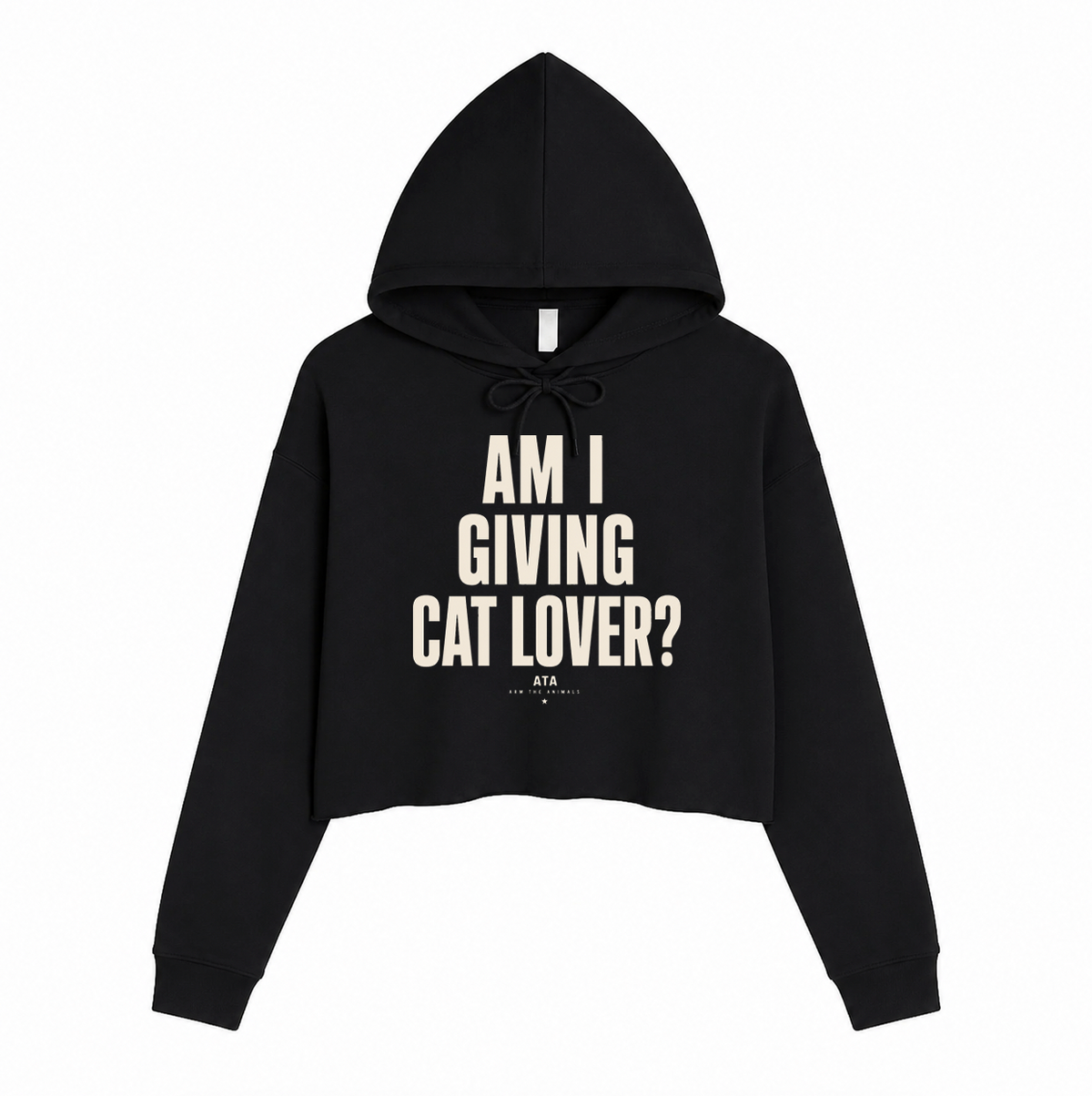 Women's | Giving Cat Lover | Crop Hoodie