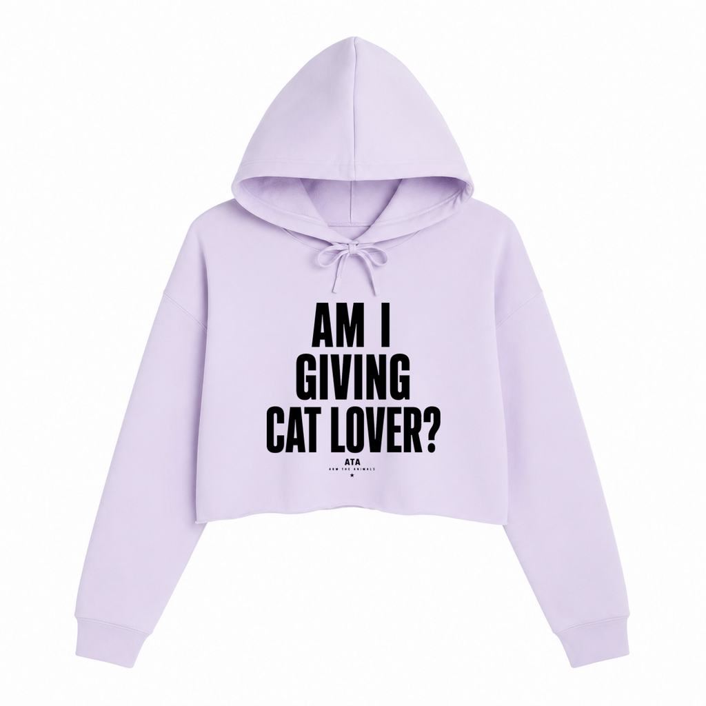 Women's | Giving Cat Lover | Crop Hoodie