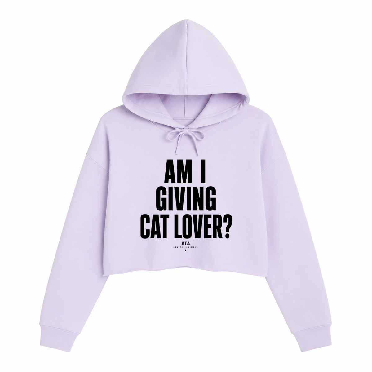 Women's | Giving Cat Lover | Crop Hoodie