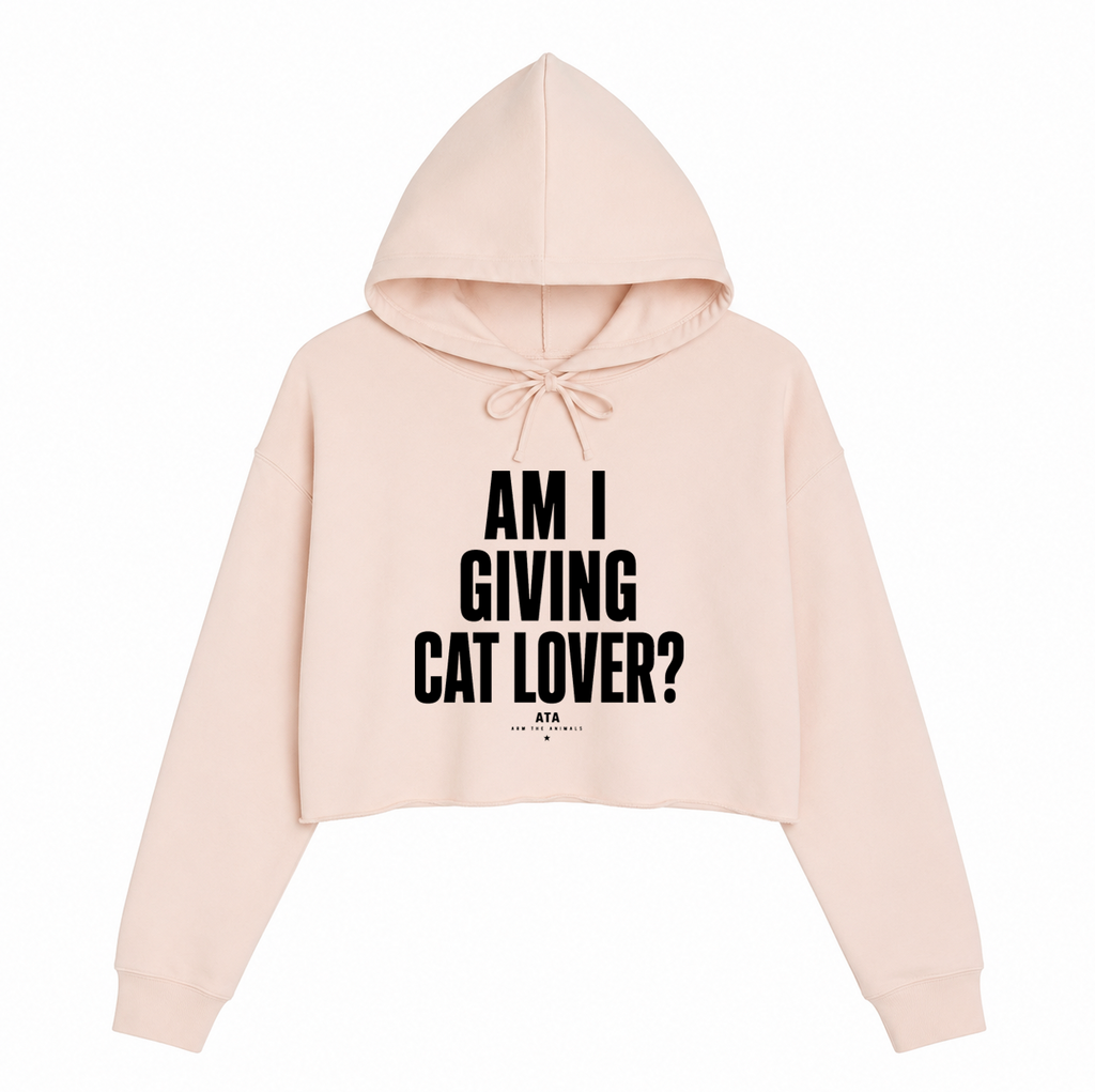 Women's | Giving Cat Lover | Crop Hoodie