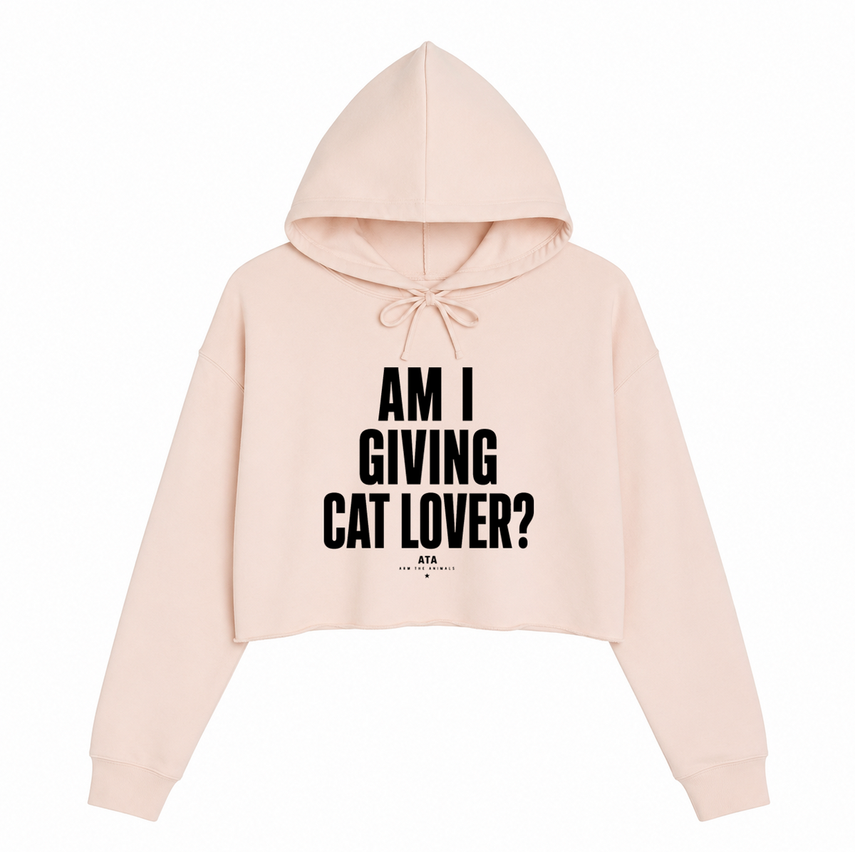 Women's | Giving Cat Lover | Crop Hoodie