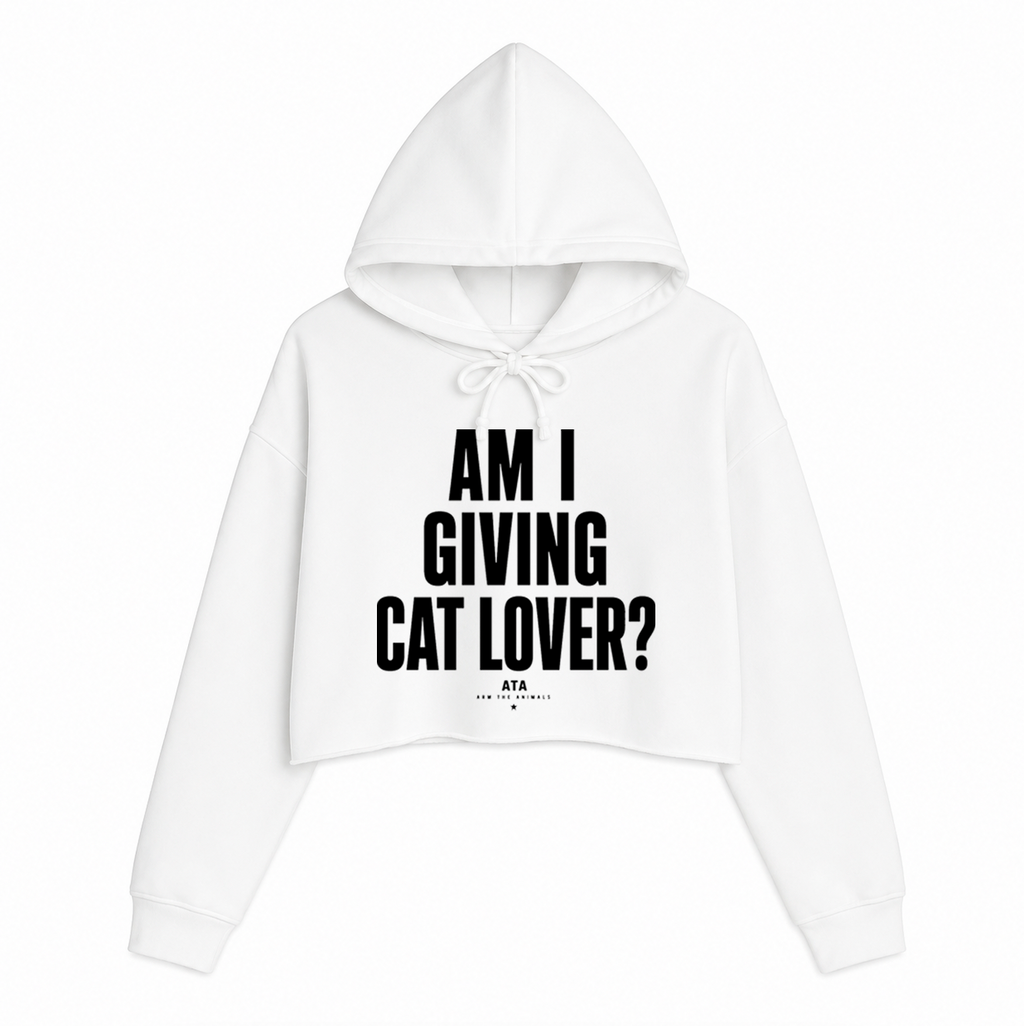 Women's | Giving Cat Lover | Crop Hoodie