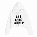 Women's | Giving Cat Lover | Crop Hoodie