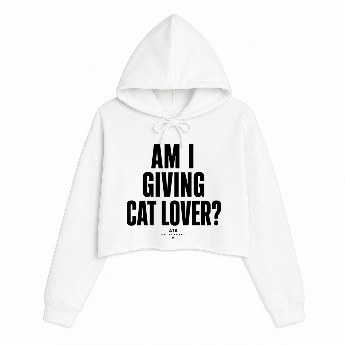 Women's | Giving Cat Lover | Crop Hoodie