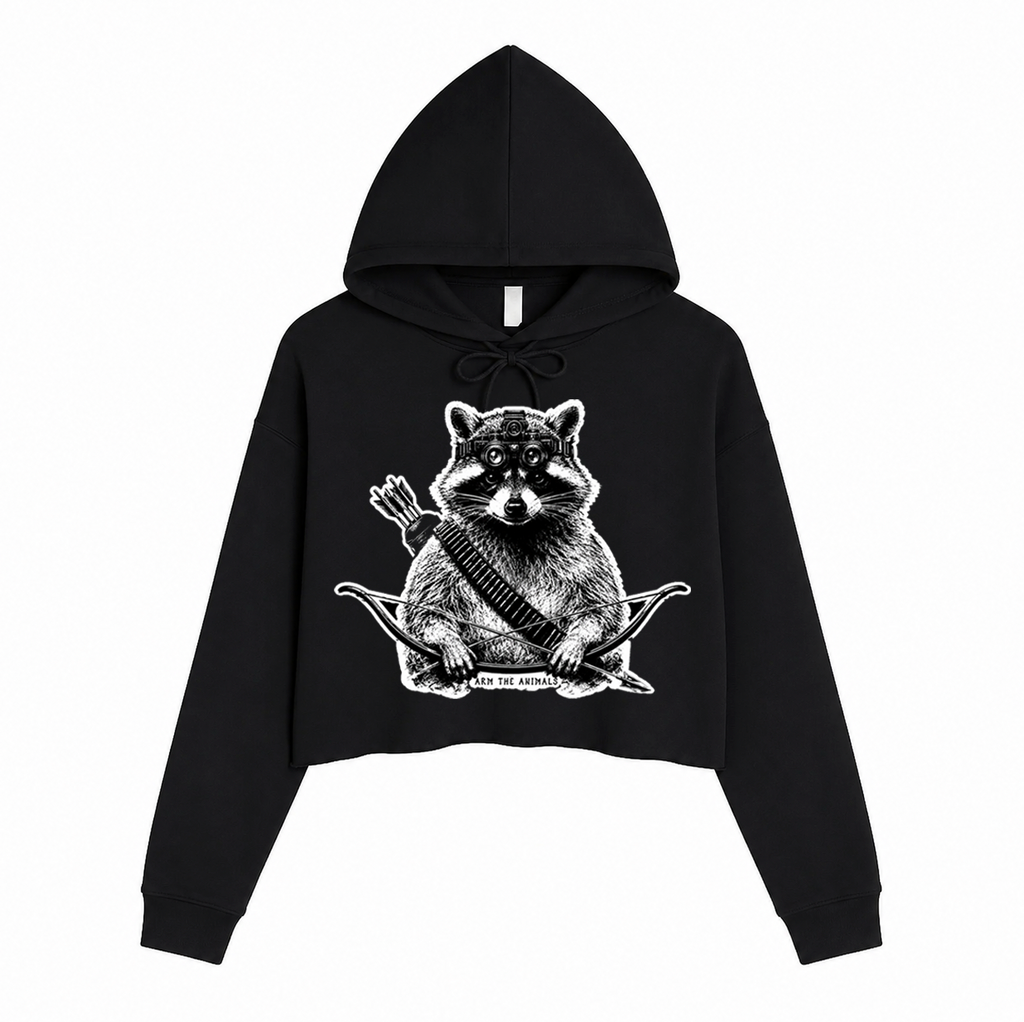 Women's | Recon Raccoon | Crop Hoodie