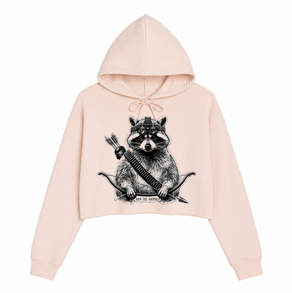 Women's | Recon Raccoon | Crop Hoodie
