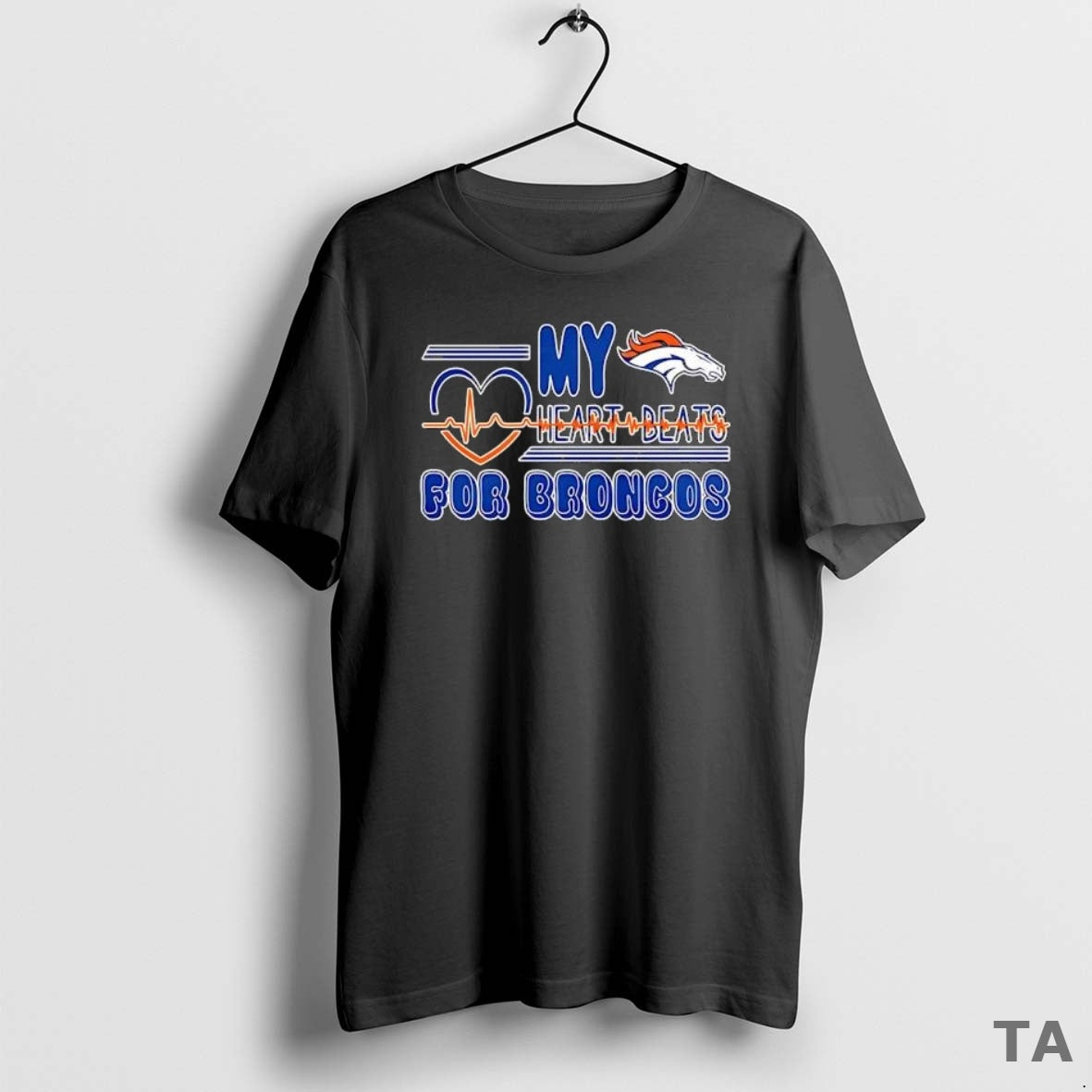 Top Awesome My Heart Beats For Denver Broncos T Shirt Sweater