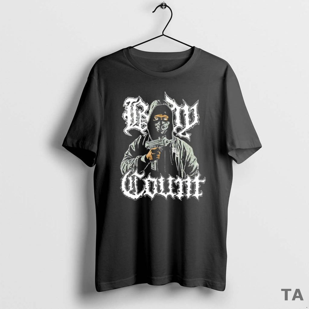 Top Body Count Cortada Bandana Masked Punk T Shirt Sweater