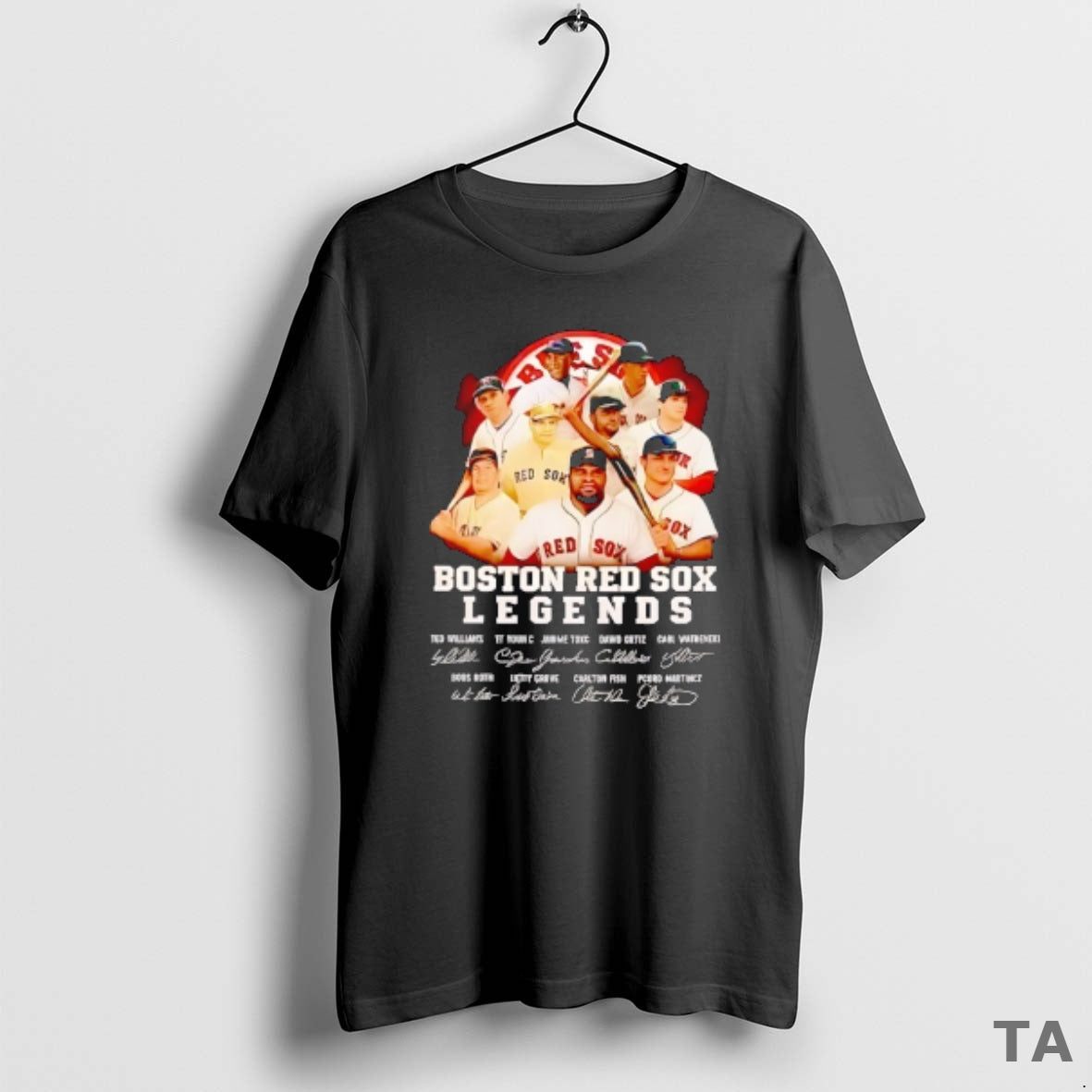 Top Boston Red Sox Legends Signatures T Shirt Sweater