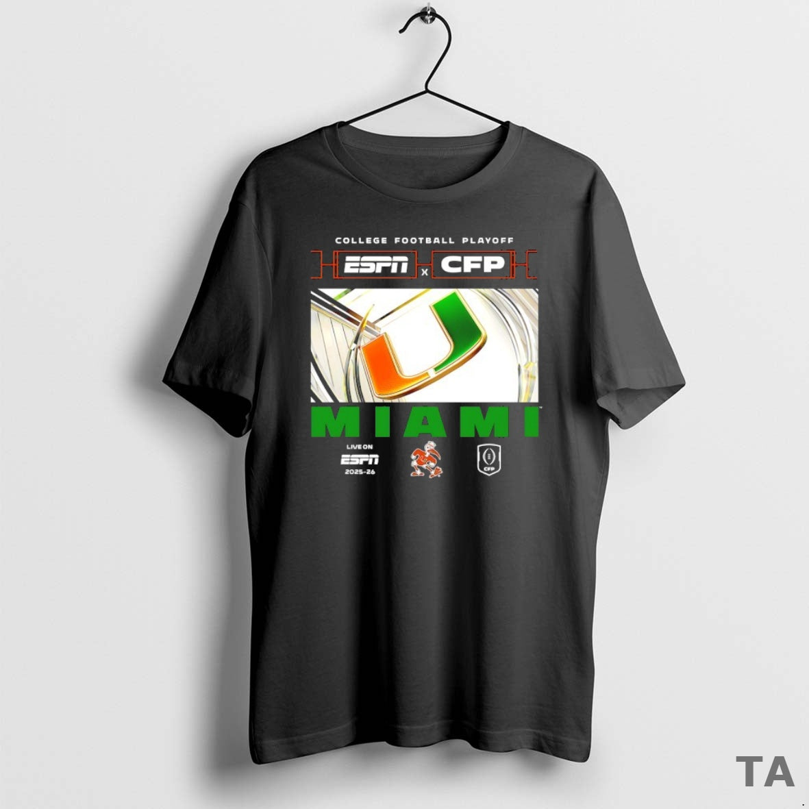 Top College Gameday Miami Hurricanes 2025 2026 Cfp Logo T Shirt Sweater