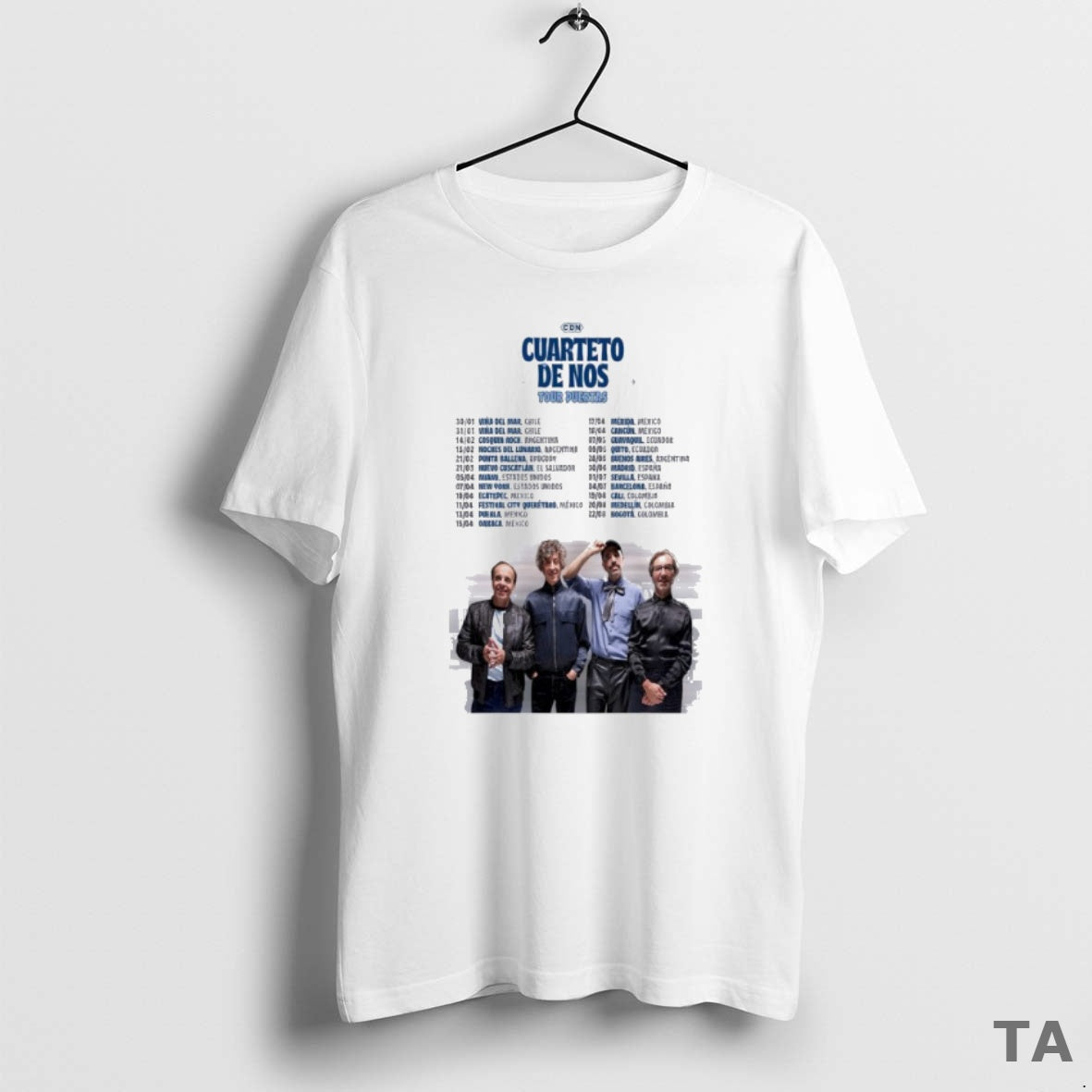Top Cuarteto De Nos Tour Puertas 2026 T Shirt Sweater