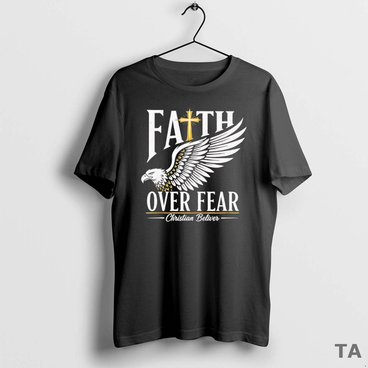 Top Faith Over Fear Christian Believer Inspirational Graphic T Shirt Sweater