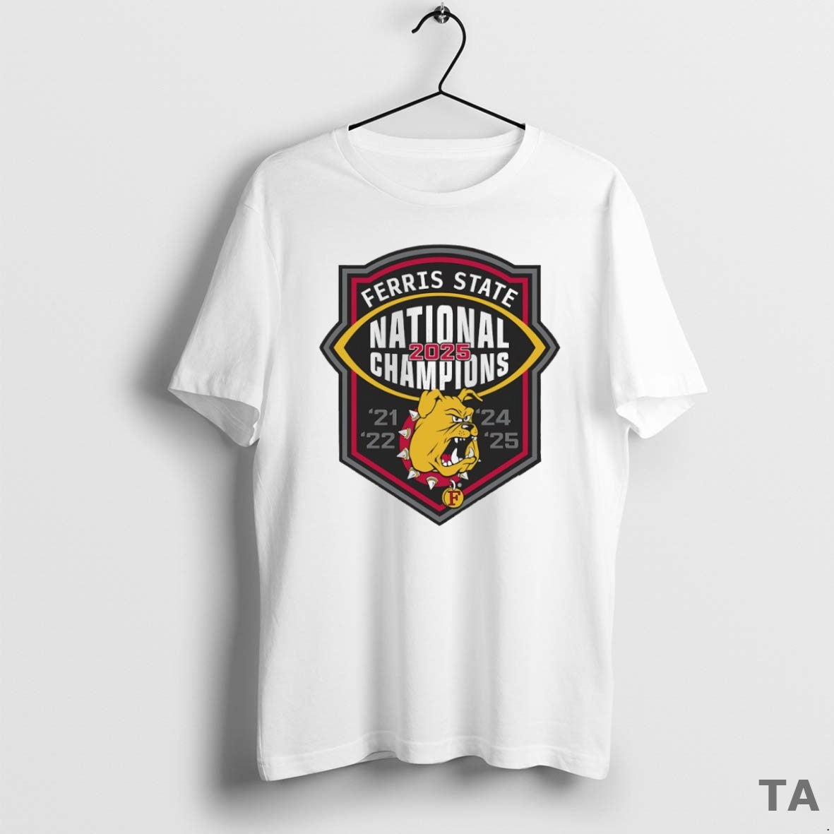 Top Ferris State Bulldogs 2025 National Champions Logo Circle T Shirt Sweater