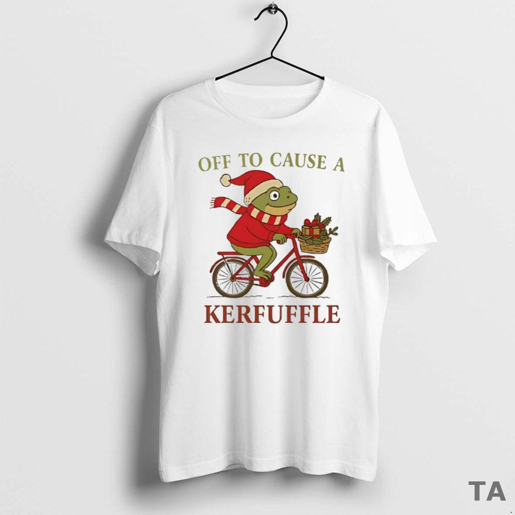 Top Frog Off To Cause A Kerfuffle Christmas T Shirt Sweater