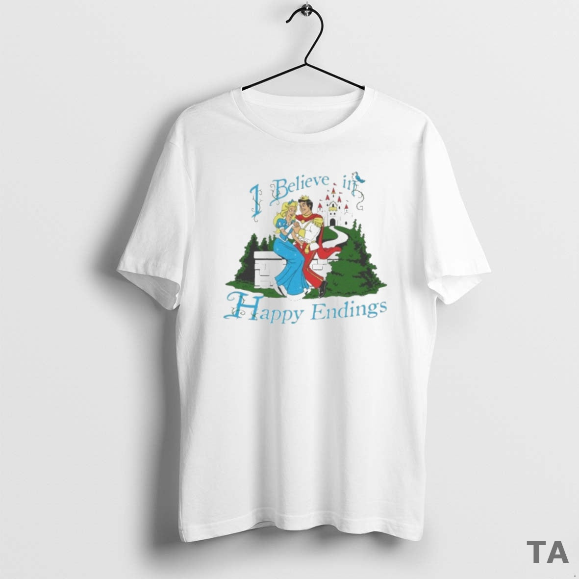 Top I Believe In Happy Endings Prince And Princess T Shirt Sweater