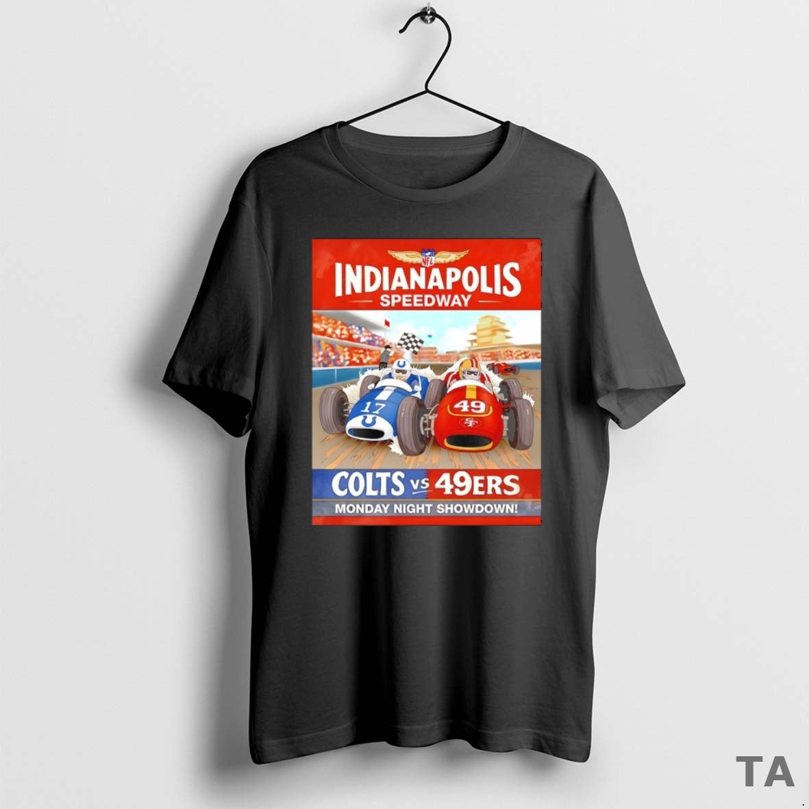 Top Indianapolis Speedway Indianapolis Colts Vs San Francisco 49ers Monday Night Showdown T Shirt Sweater