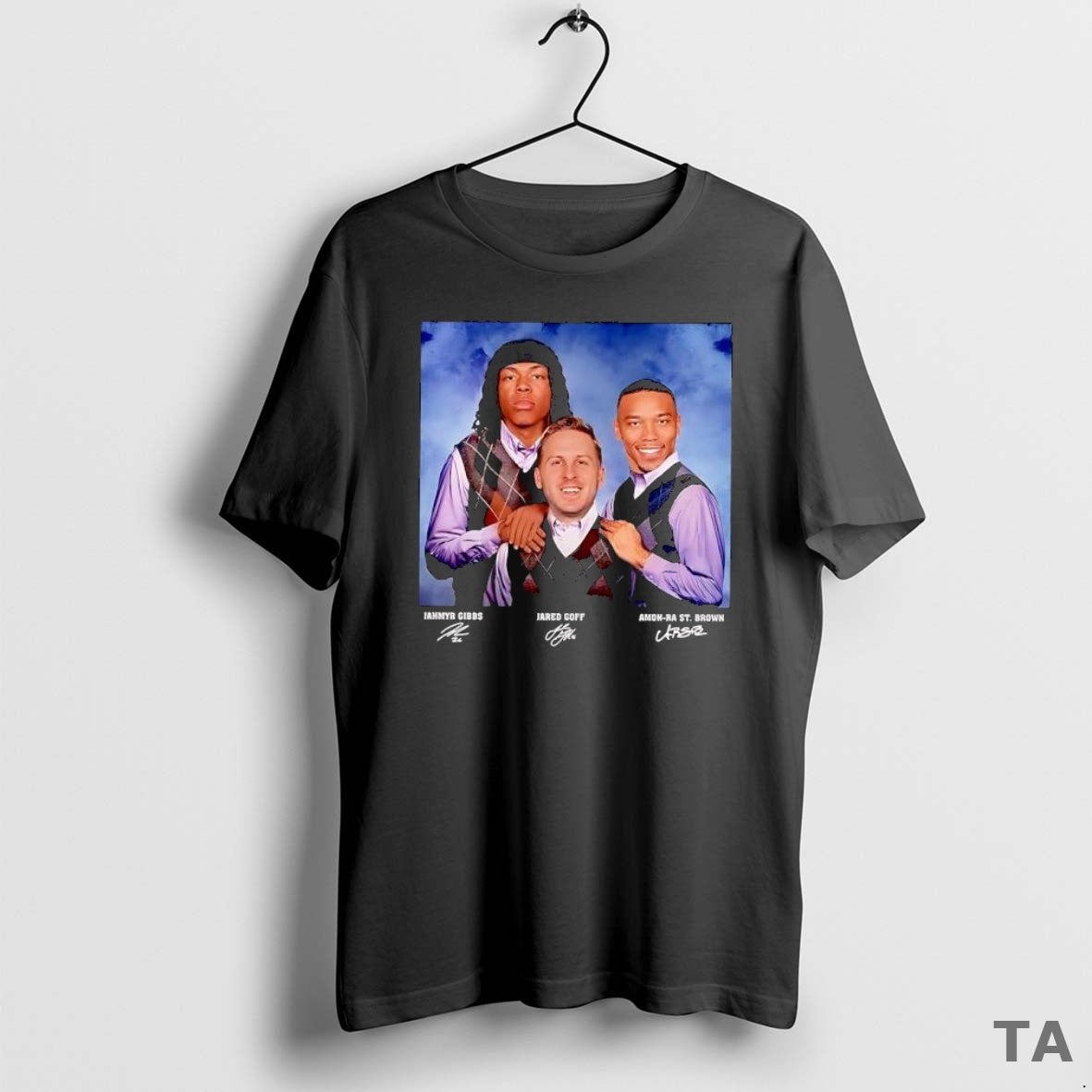 Top Jahmyr Gibbs Jared Goff Amon Ra St T Shirt Sweater