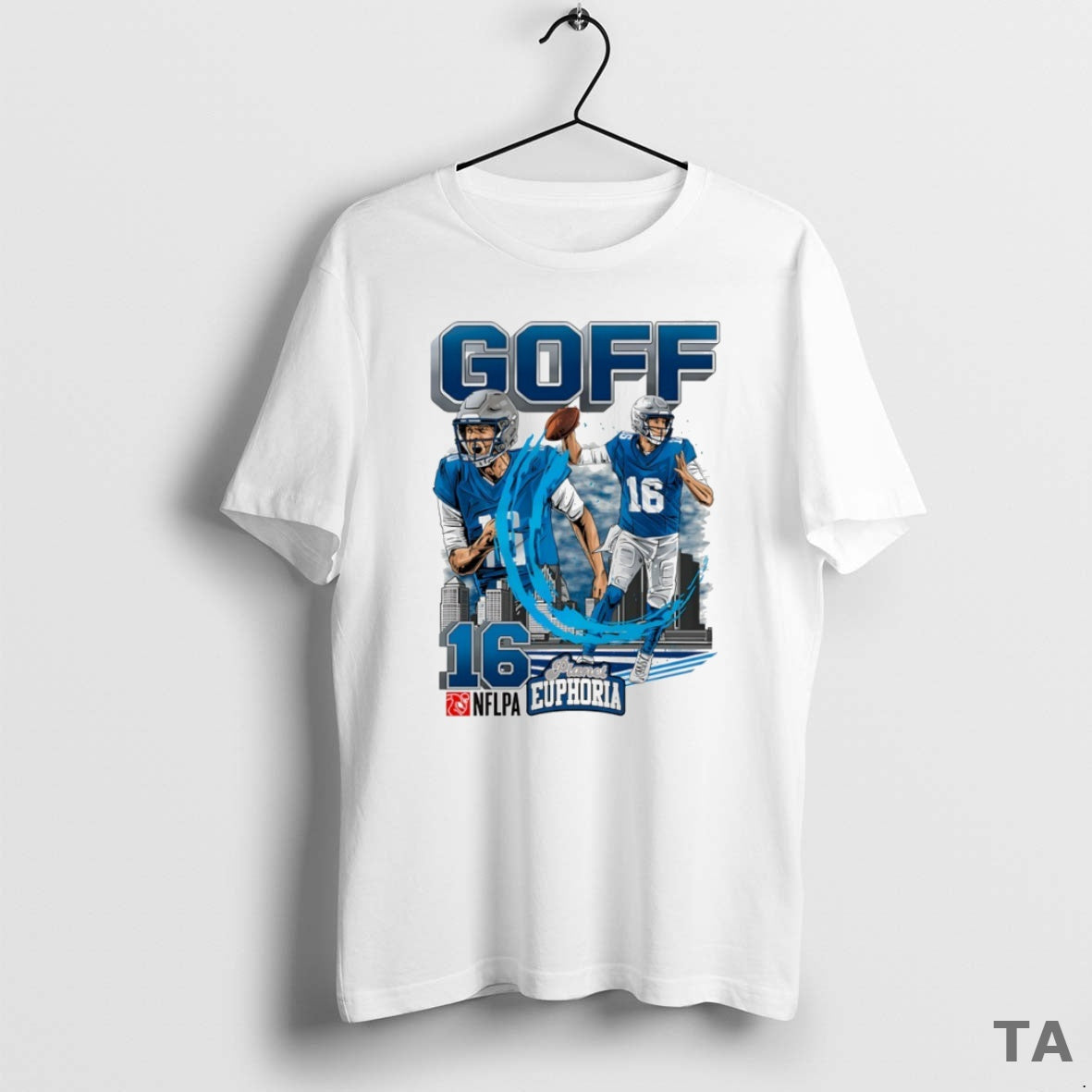 Top Jared Goff 16 Detroit Lions Football Comic Circle T Shirt Sweater