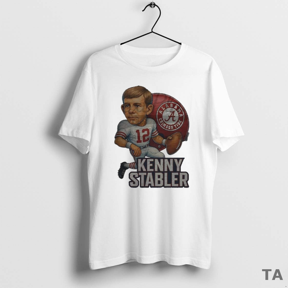Top Kenny Stabler Alabama Crimson Tide Football Artwork Tribute Retro T Shirt Sweater