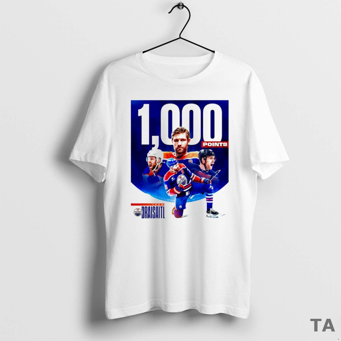 Top Leon Draisaitl The Legend Of Drai 1000 Points Circle T Shirt Sweater