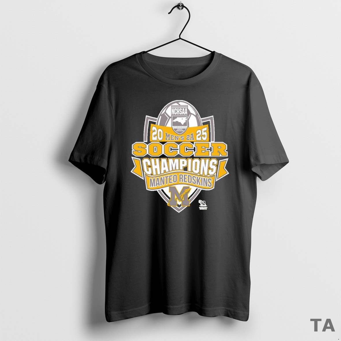 Top Manteo Redskins Nchsaa Soccer Division Mens 2a Champions T Shirt Sweater