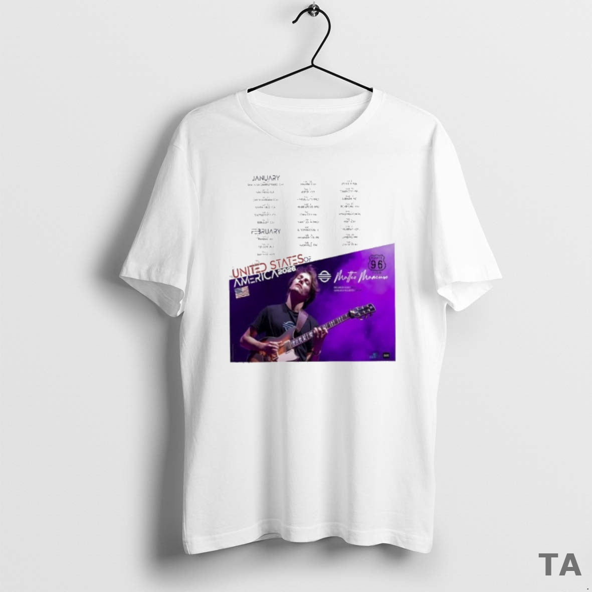 Top Matteo Mancuso Route 96 United States Of America 2026 Tour Dates T Shirt Sweater