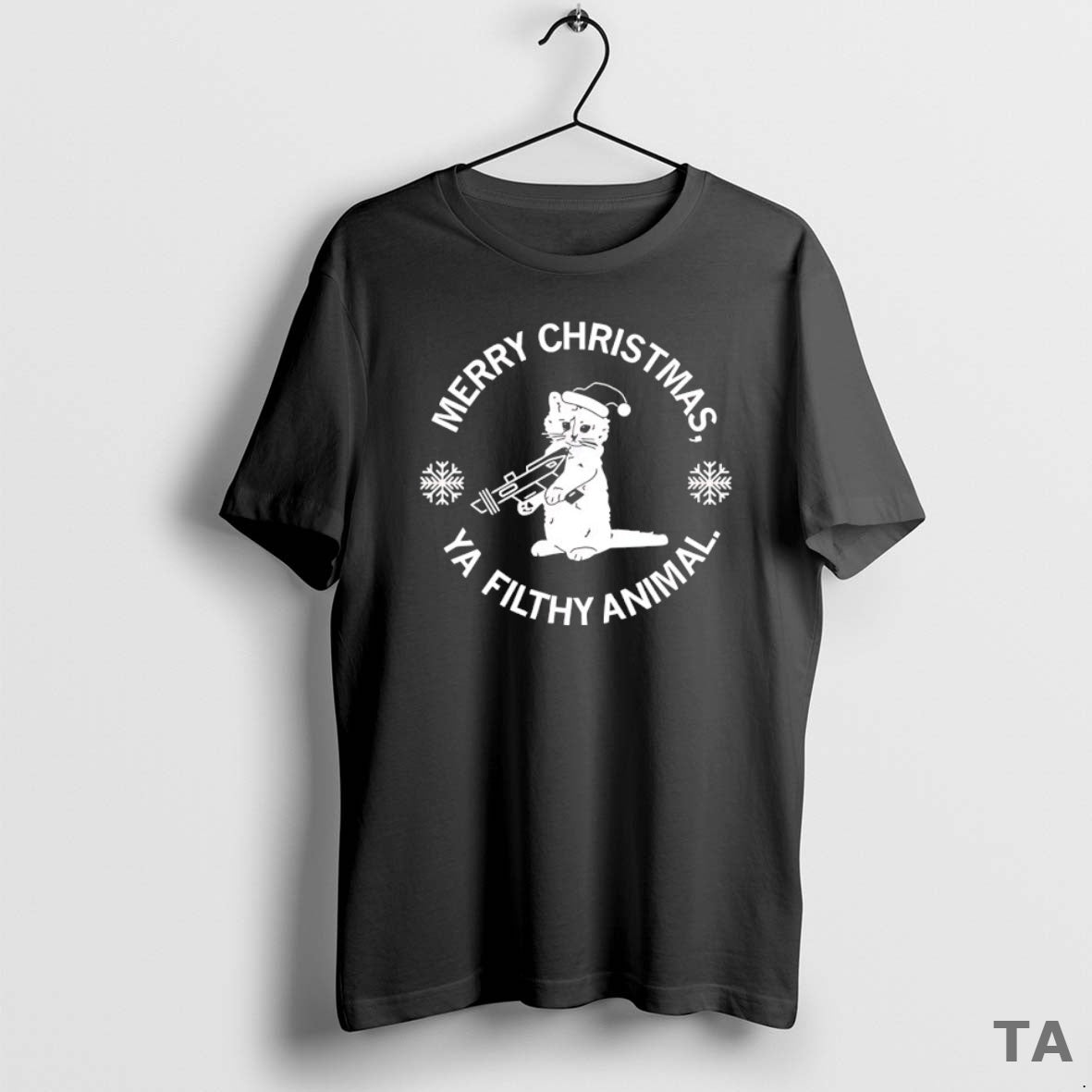 Top Merry Christmas Ya Filthy Animal Cat T Shirt Sweater