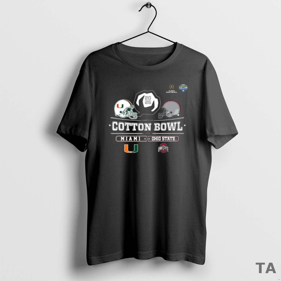 Top Miami Vs Ohio State 2025 Cotton Bowl Helmet Logo December 31 T Shirt Sweater