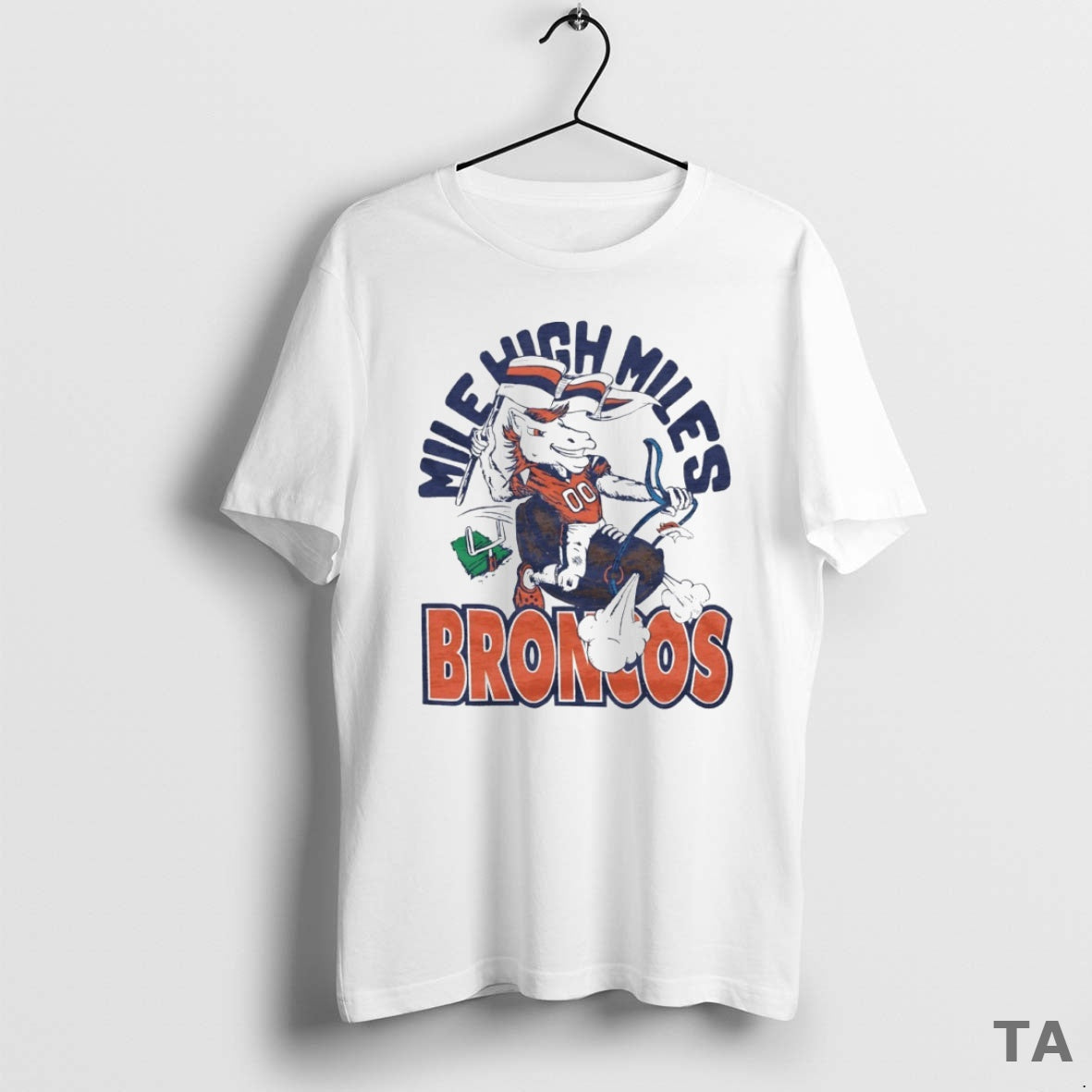Top Miles Mile High Miles Denver Broncos Circle T Shirt Sweater