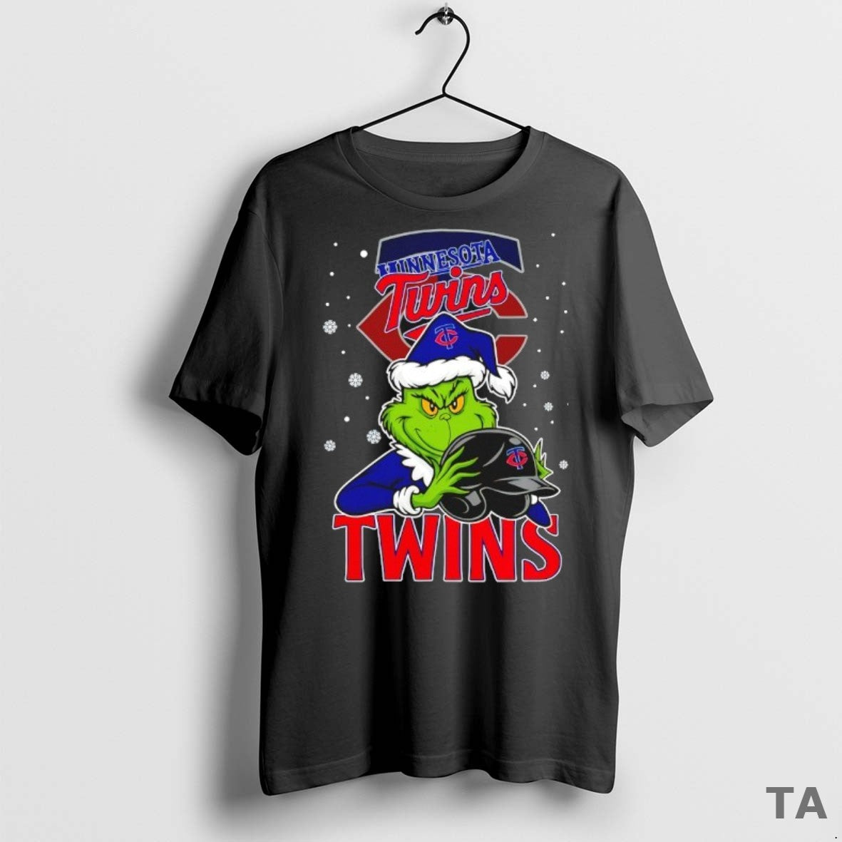 Top Minnesota Twins Baseball Grinch Holding Helmet Christmas T Shirt Sweater
