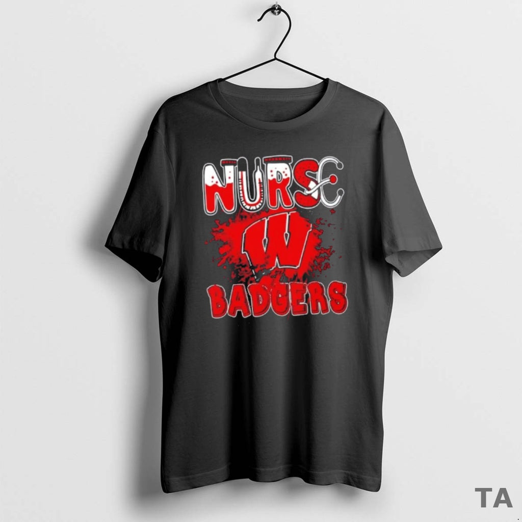 Top Nurse X Wisconsin Badgers Football T Shirt Sweater