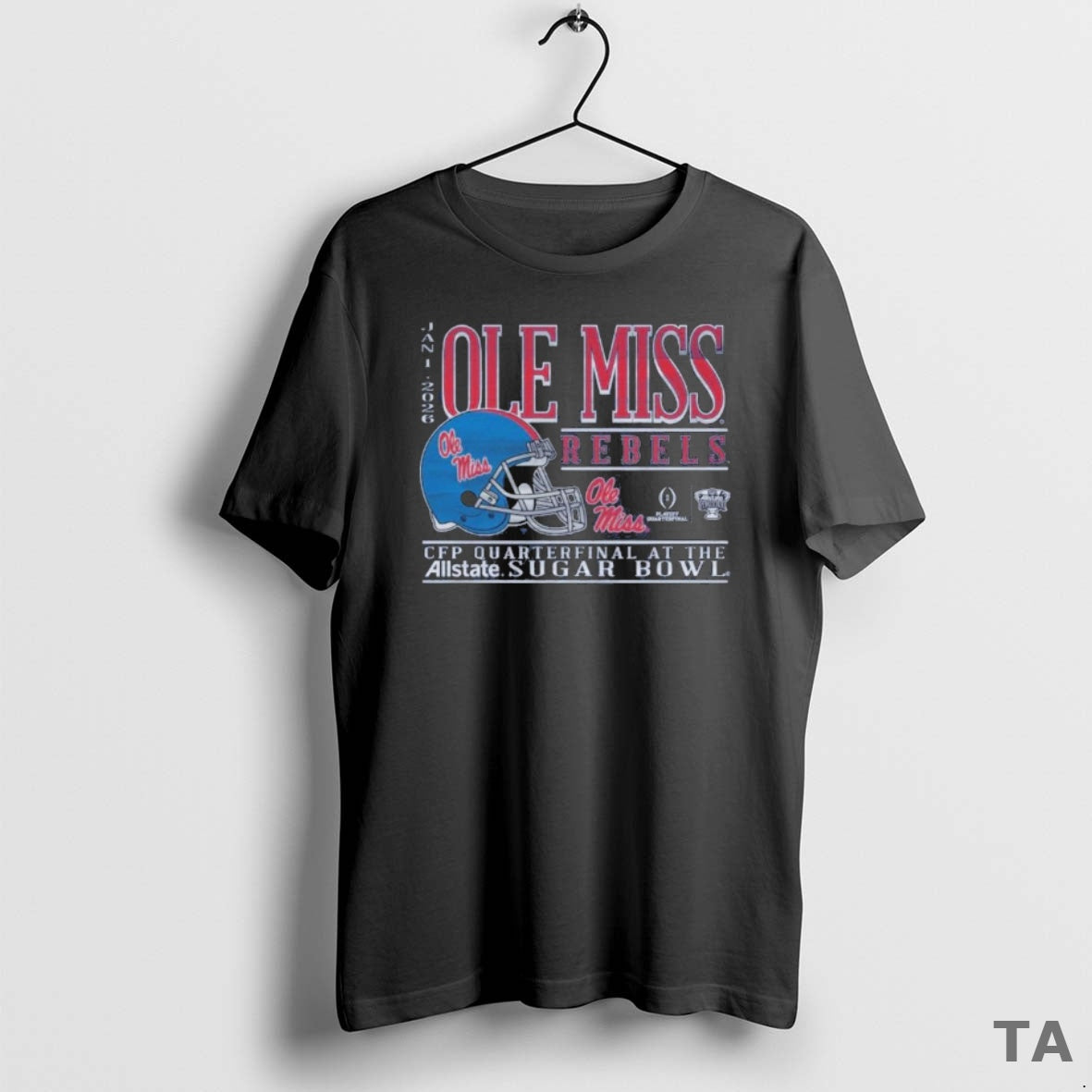Top Ole Miss Rebels Football 2025 Sugar Bowl Bound Helmet T Shirt Sweater