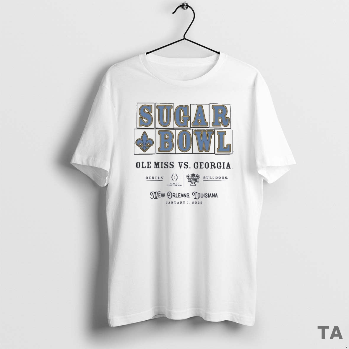 Top Ole Miss Vs Georgia 2026 Allstate Sugar Bowl Street Tiles Adult T Shirt Sweater