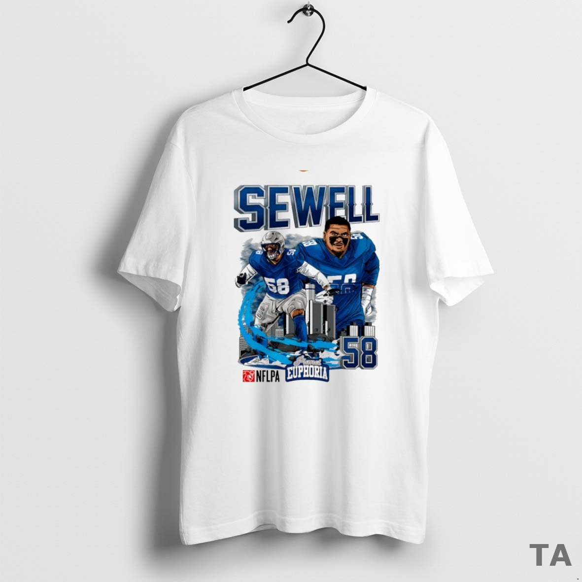 Top Penei Sewell 58 Detroit Lions Football Comic Circle T Shirt Sweater