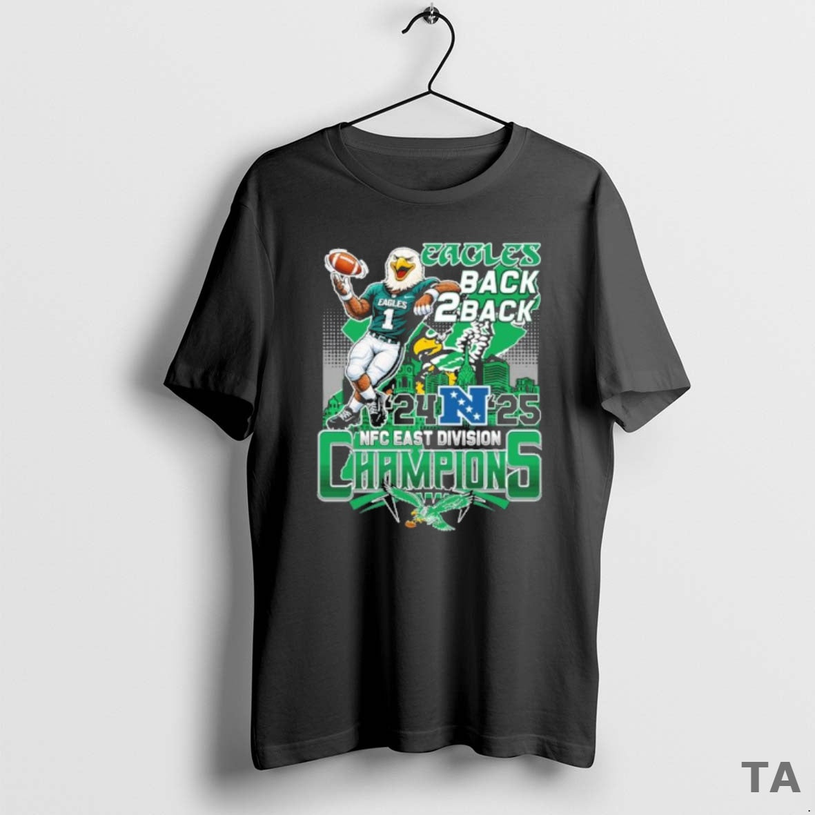 Top Philadelphia Eagles Mascot 2025 Nfc East Division Champions T Shirt Sweater