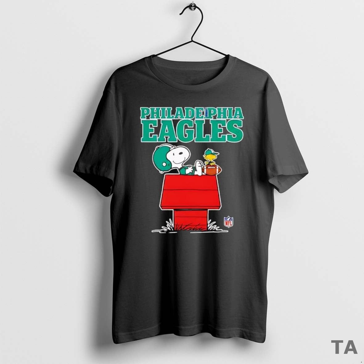 Top Philadelphia Eagles Snoopy Chilling With Football Peanuts Style T Shirt Sweater