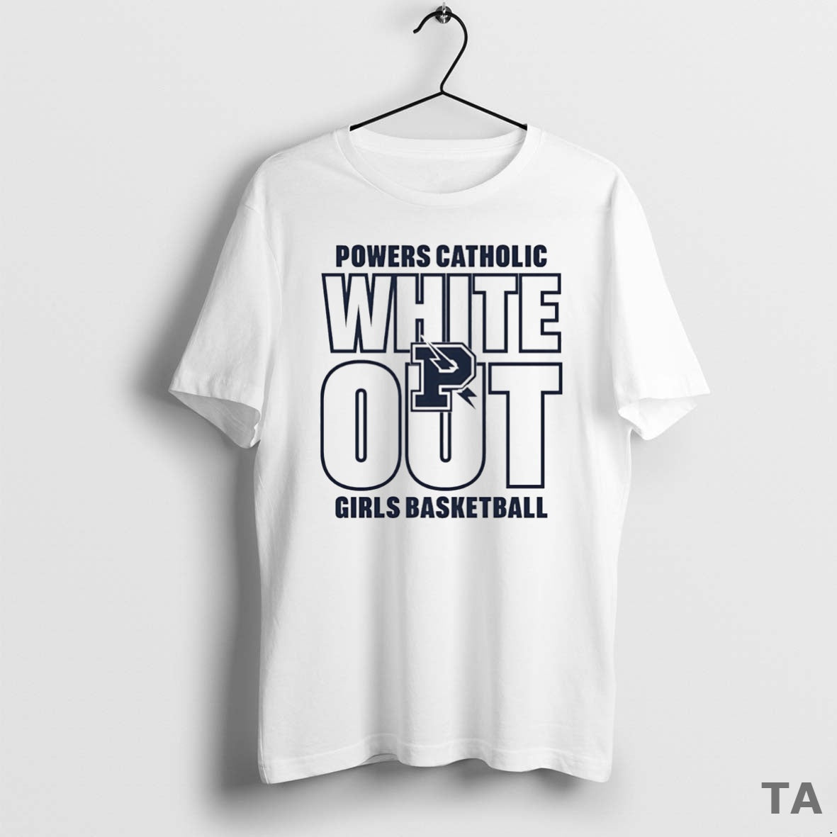 Top Powers Catholic Girls Basketball White Out T Shirt Sweater