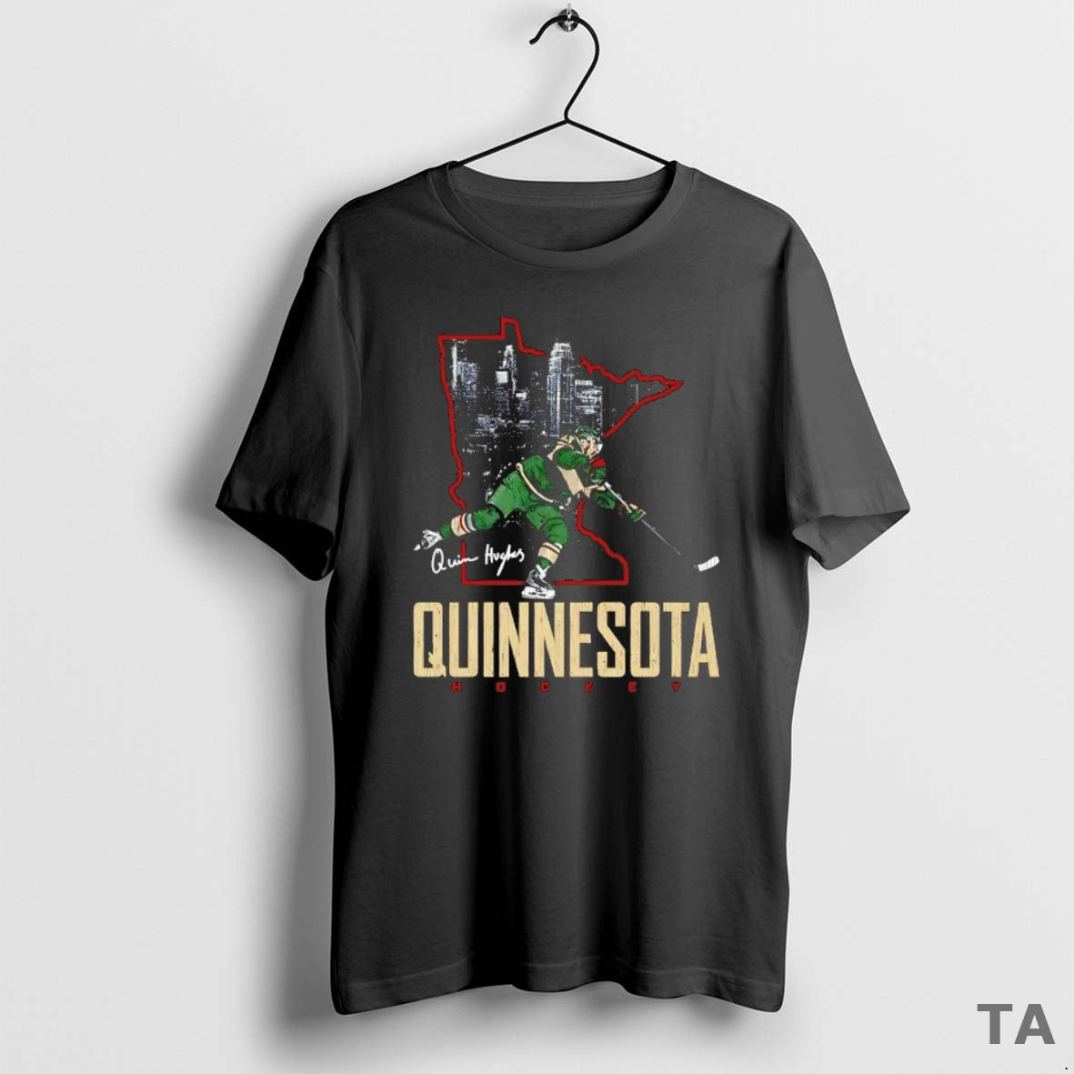 Top Quinn Hughes Minnesota Wild Hockey Quinnesota State T Shirt Sweater