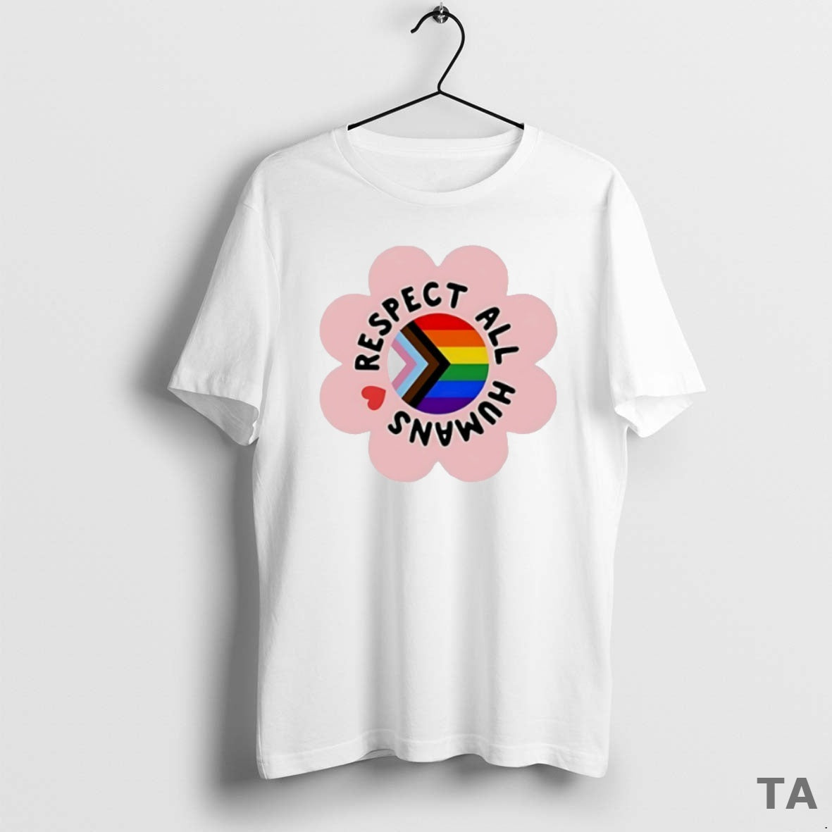Top Respect All Humans Pride Circle T Shirt Sweater
