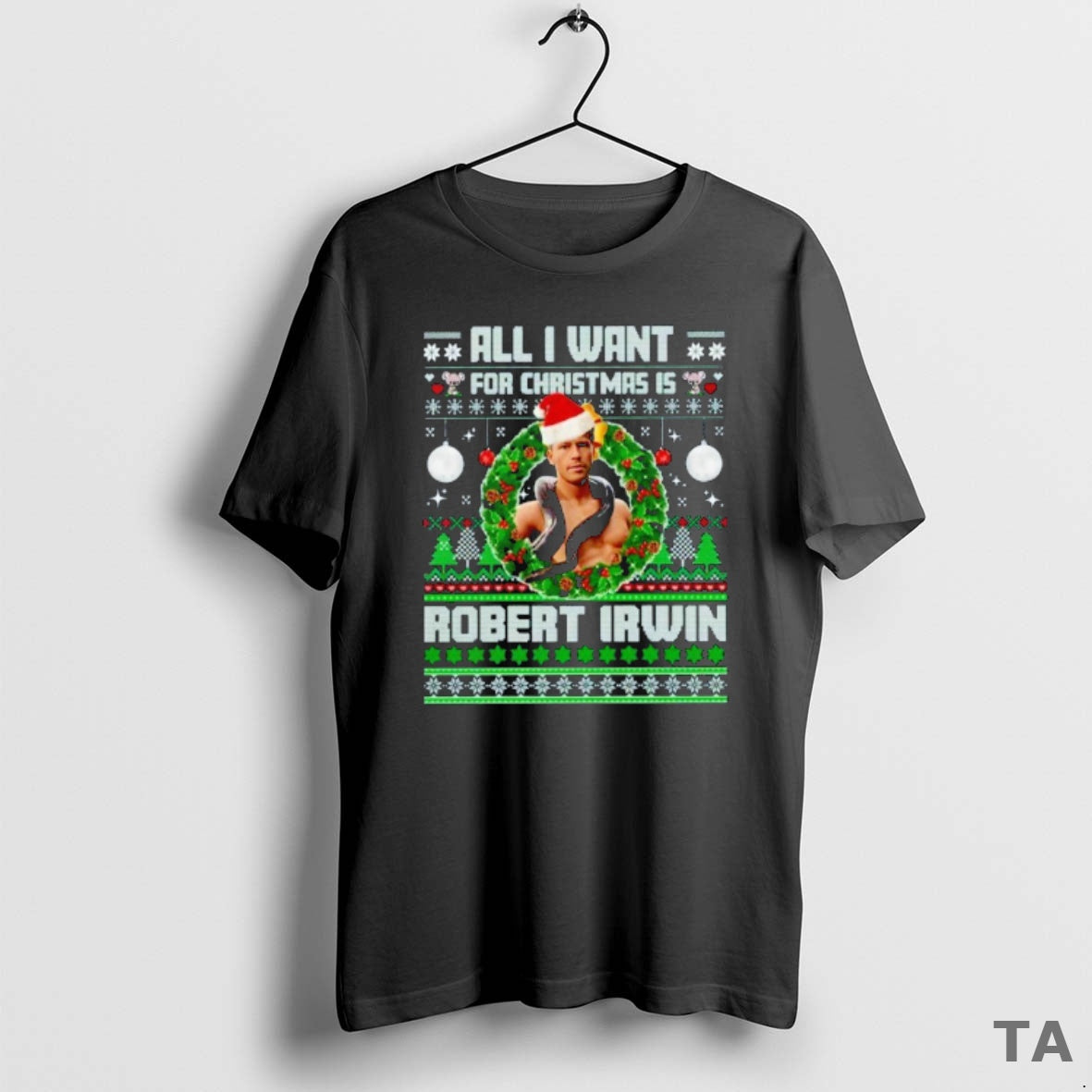 Top Robert Irwin Zookeeper All I Want For Christmas Is Ugly T Shirt Sweater