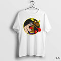 Top Rocky Vs Bullwinkle Circle T Shirt Sweater