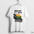 Top Rollin Into 2026 Trash Can Caught Fire T Shirt Sweater